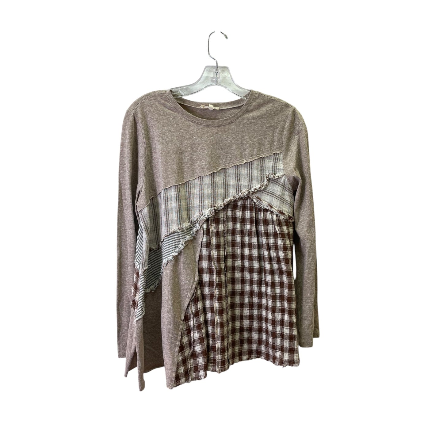 Top Ls By Easel In Taupe, Size:M