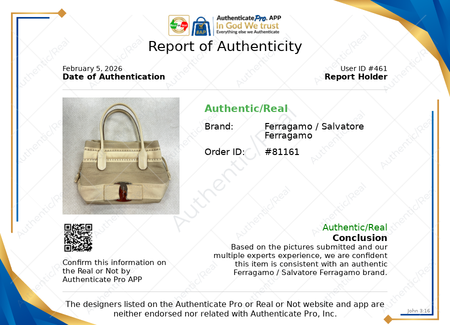 Handbag Luxury Designer By Ferragamo, Size: Medium