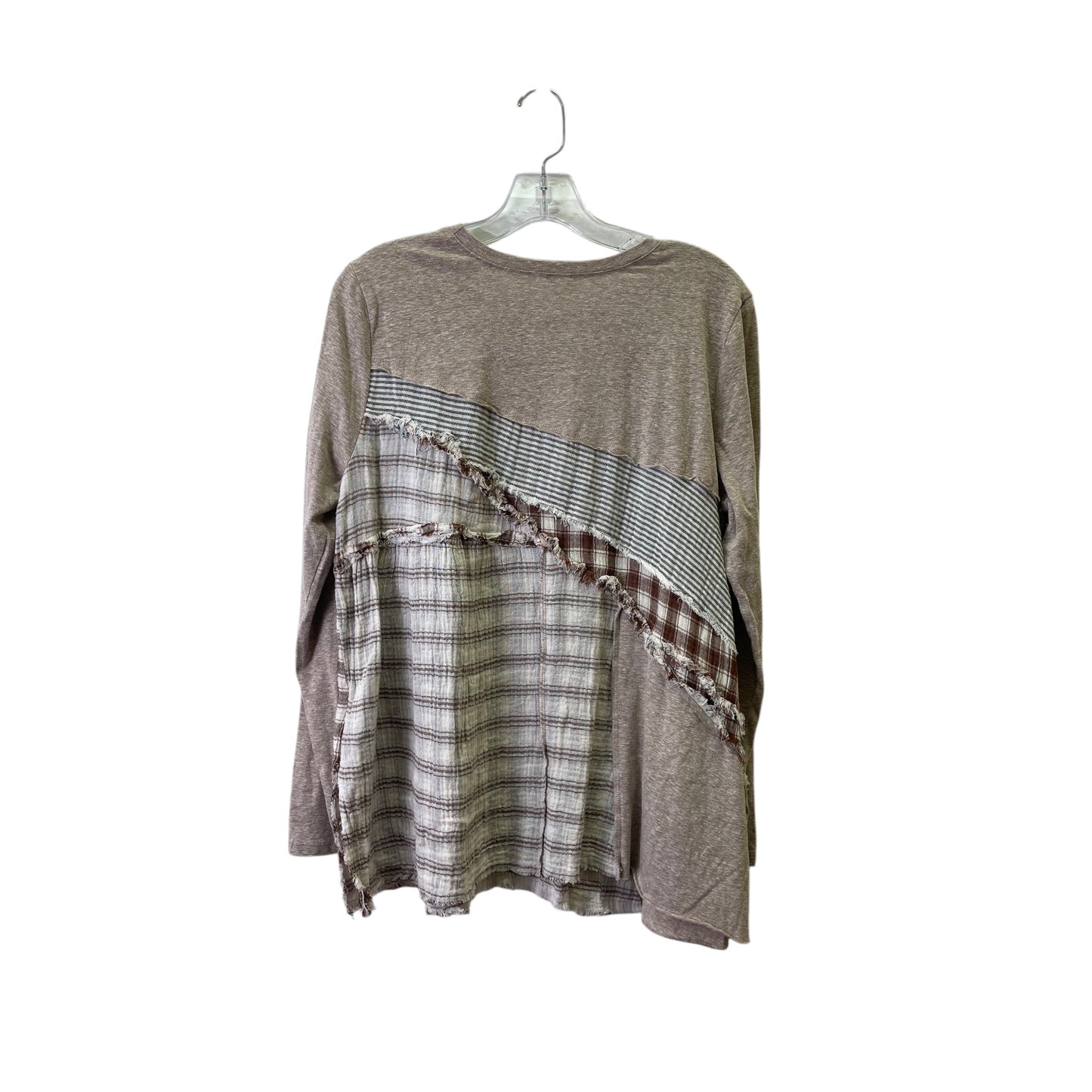 Top Ls By Easel In Taupe, Size:M