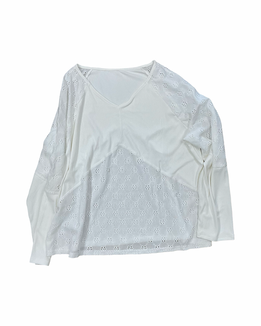 Top Ls By Clothes Mentor In White, Size:Xl