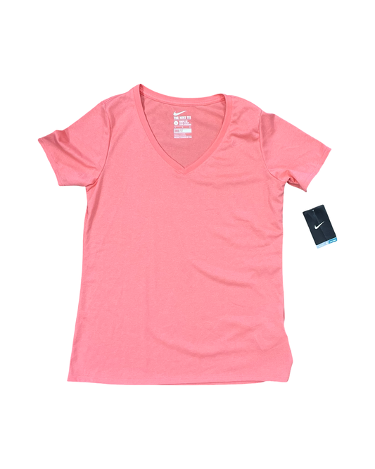 Athletic Top Ss By Nike In Orange, Size:L