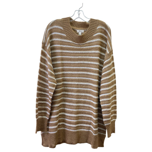 Sweater By Style And Company In Tan & White, Size:3X