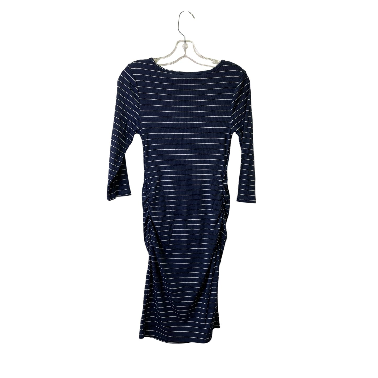 Mat Dress By Isabel Maternity In Blue & White, Size:Xs