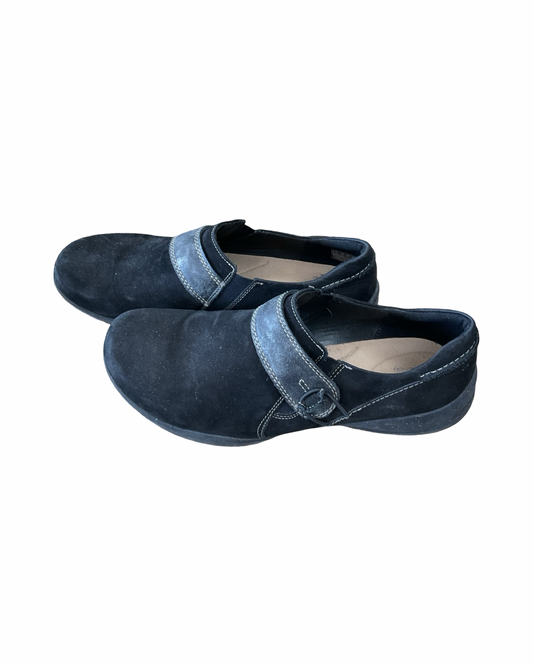 Shoes Flats By Clarks In Black, Size:10