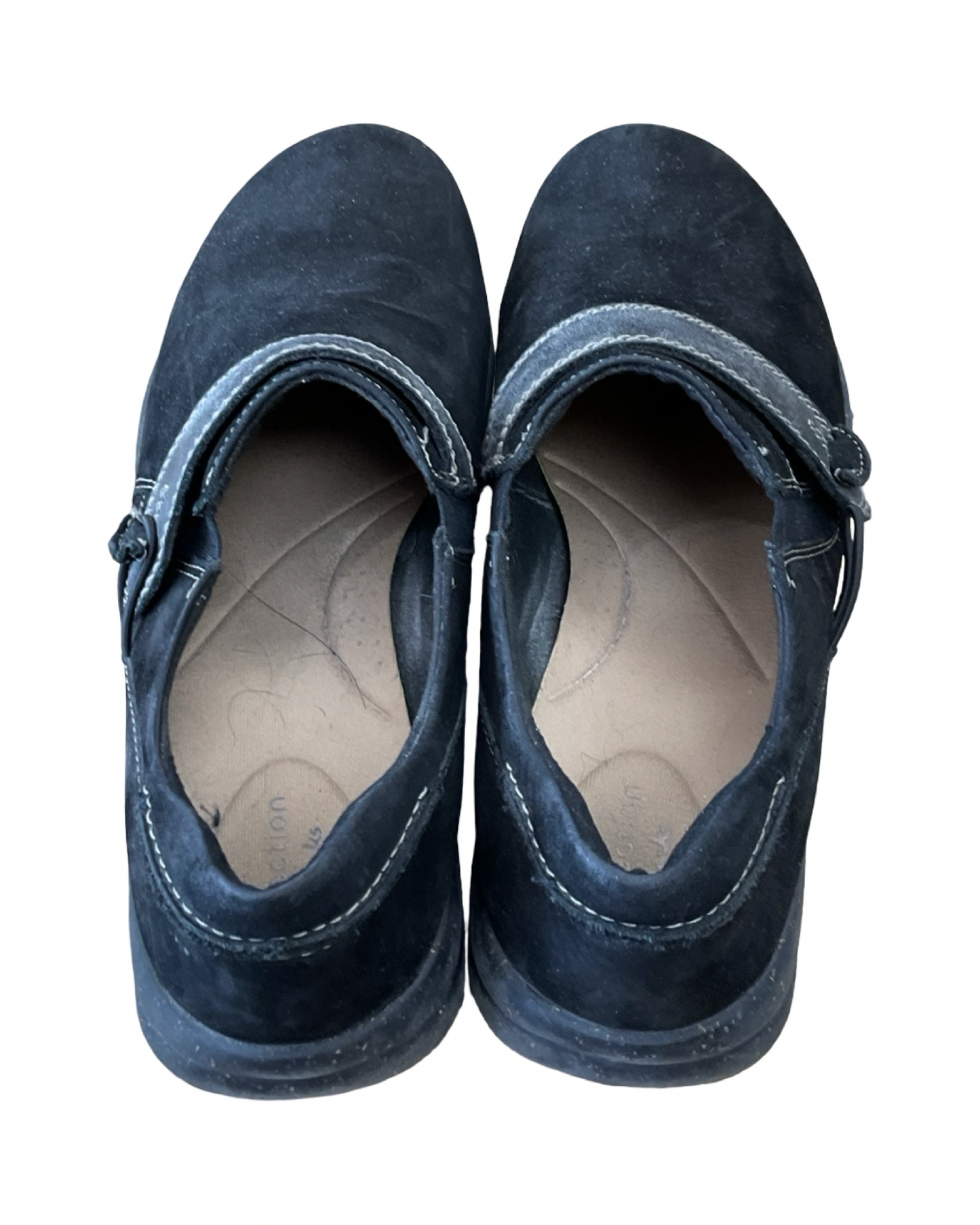 Shoes Flats By Clarks In Black, Size:10