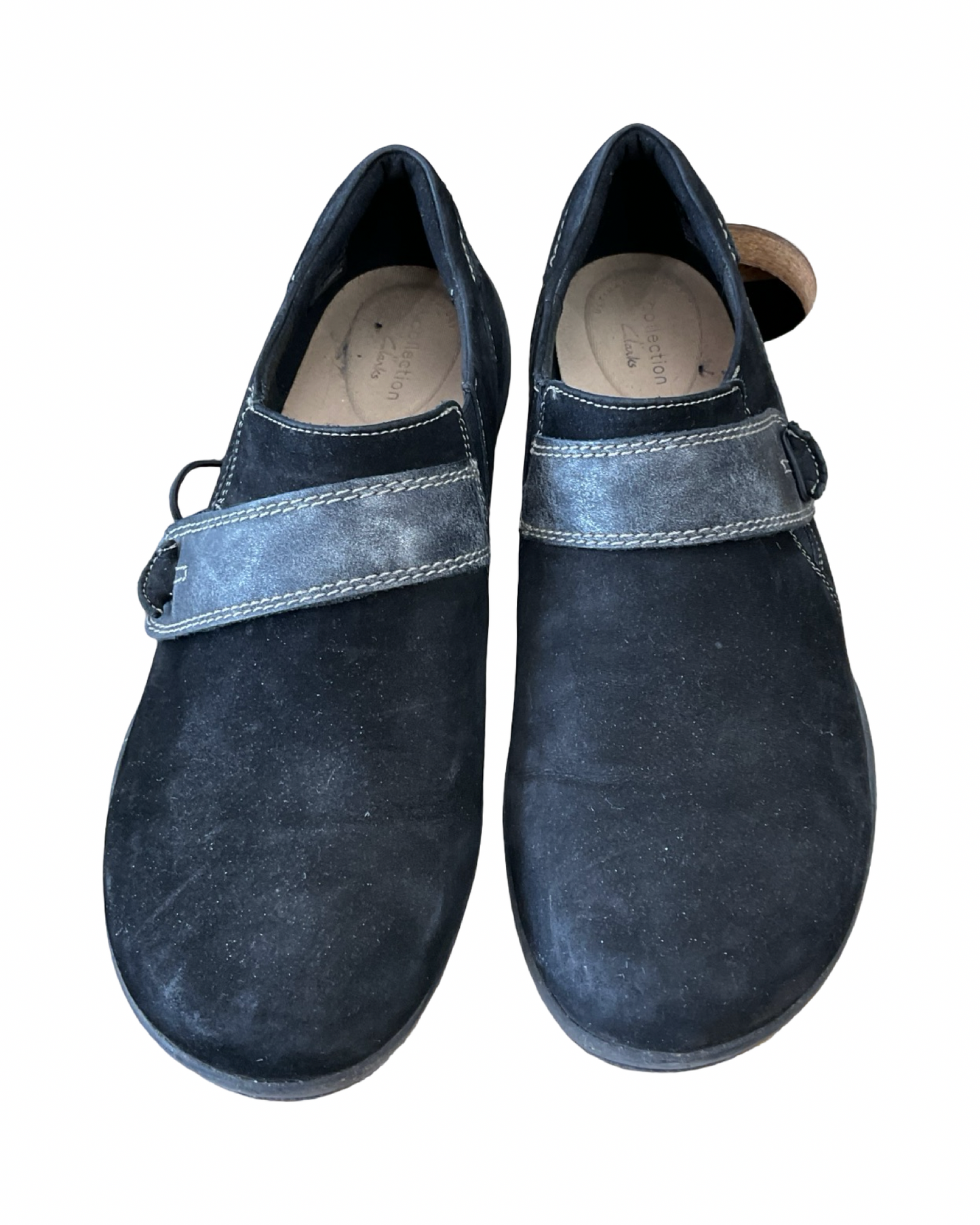 Shoes Flats By Clarks In Black, Size:10