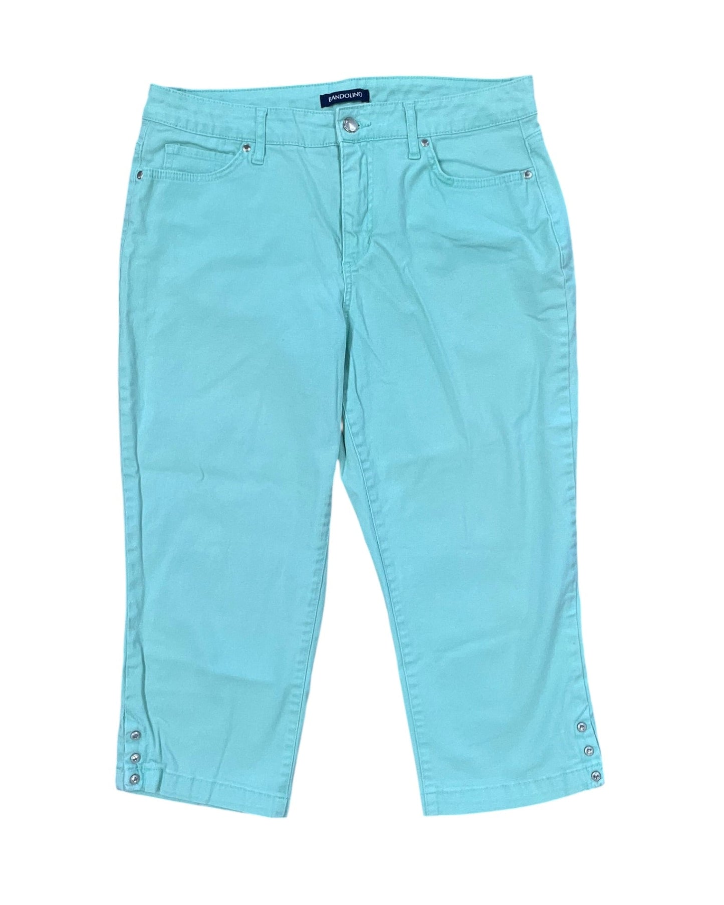 Jeans Cropped By Bandolino In Green, Size:10