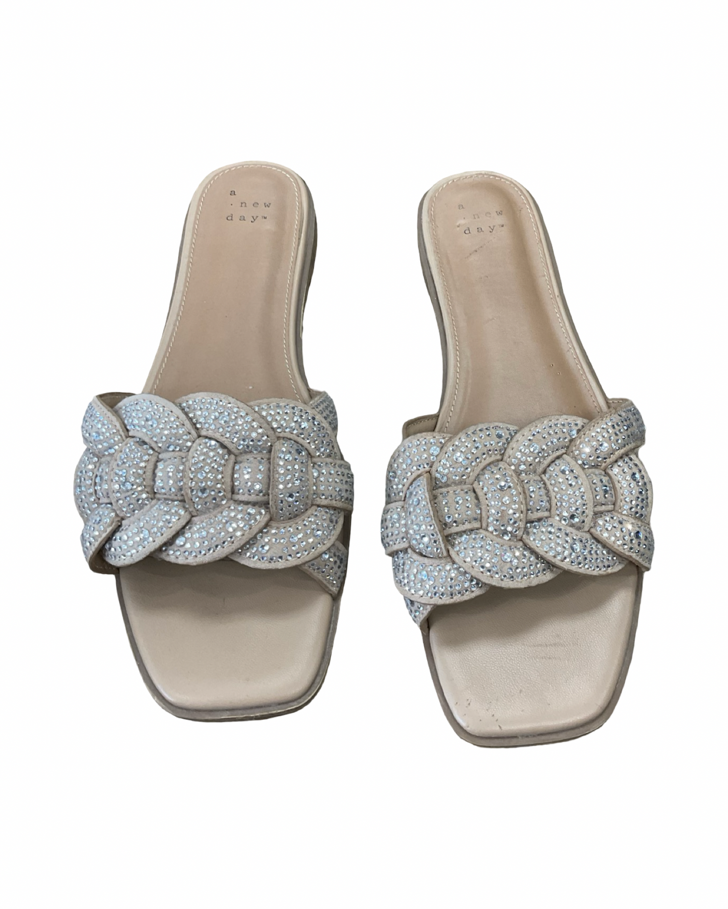 Sandals Flats By A New Day In Cream, Size:9.5
