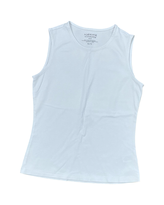 Tank Top By Adrienne Vittadini In White, Size:Xs