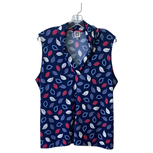 Top Ss By Anne Klein In Blue & Pink, Size:Xl