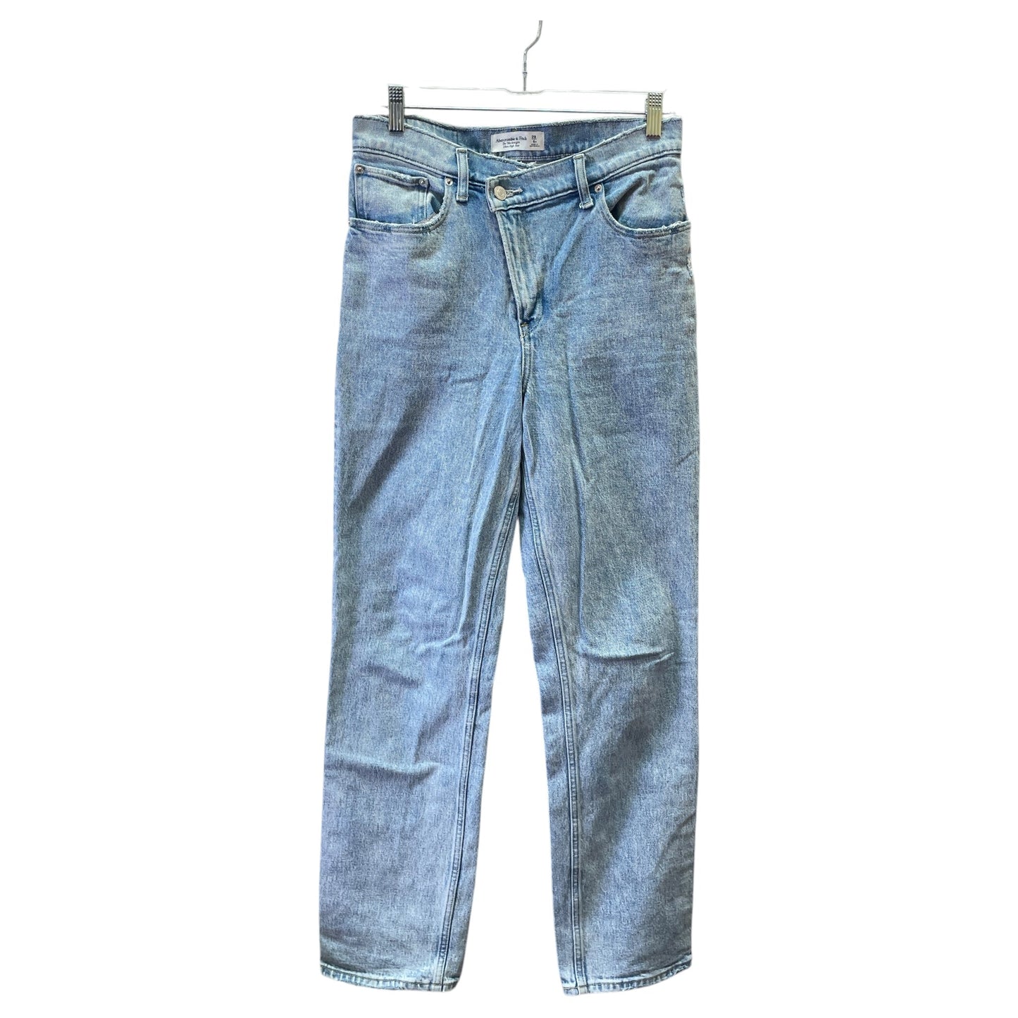 Jeans Straight By Abercrombie And Fitch In Blue Denim, Size:6