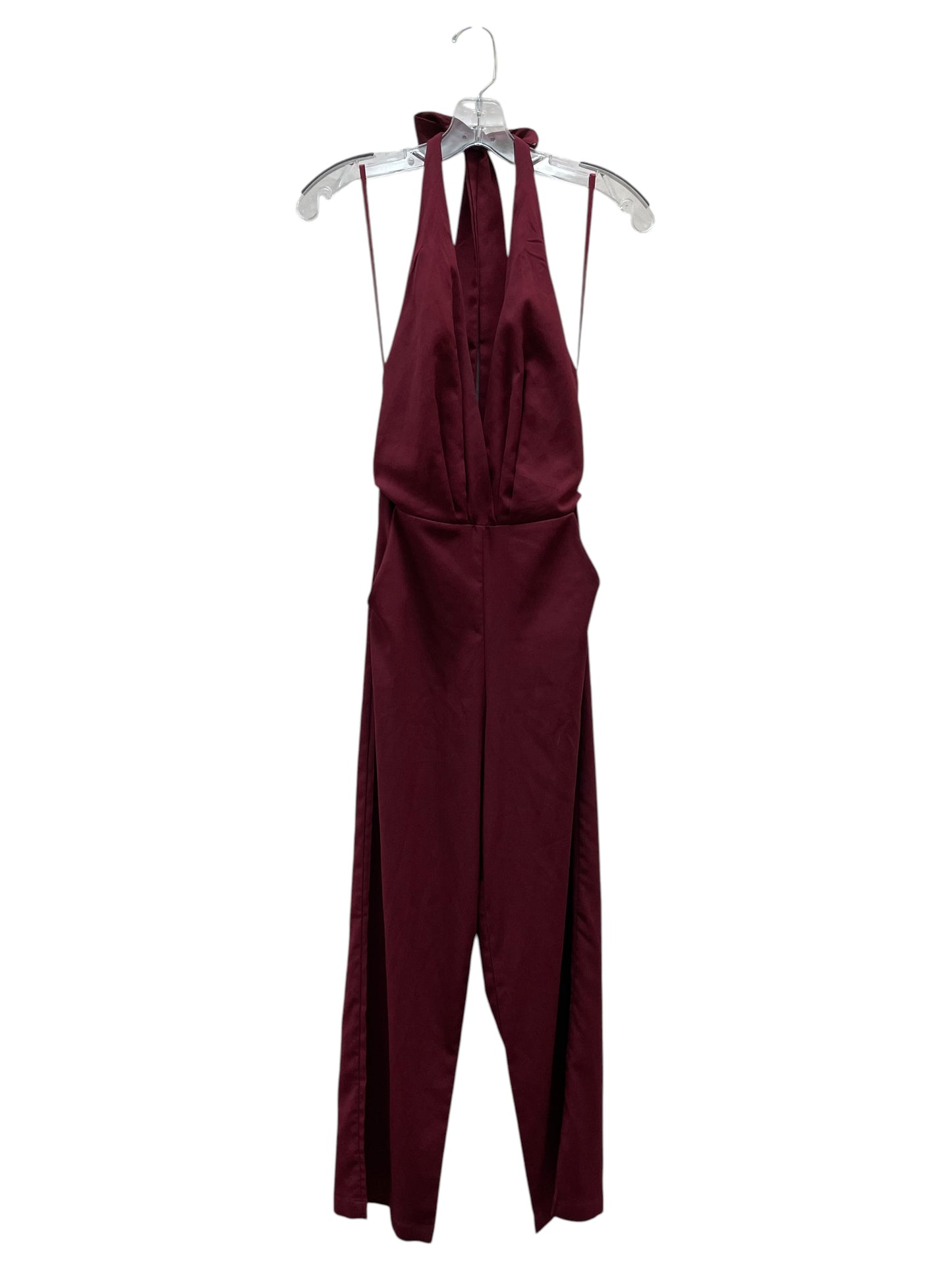 Jumpsuit By Lulus In Maroon, Size:Xs