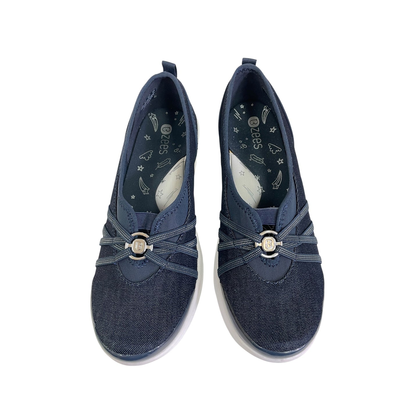 Shoes Sneakers By Bzees In Blue Denim, Size:10