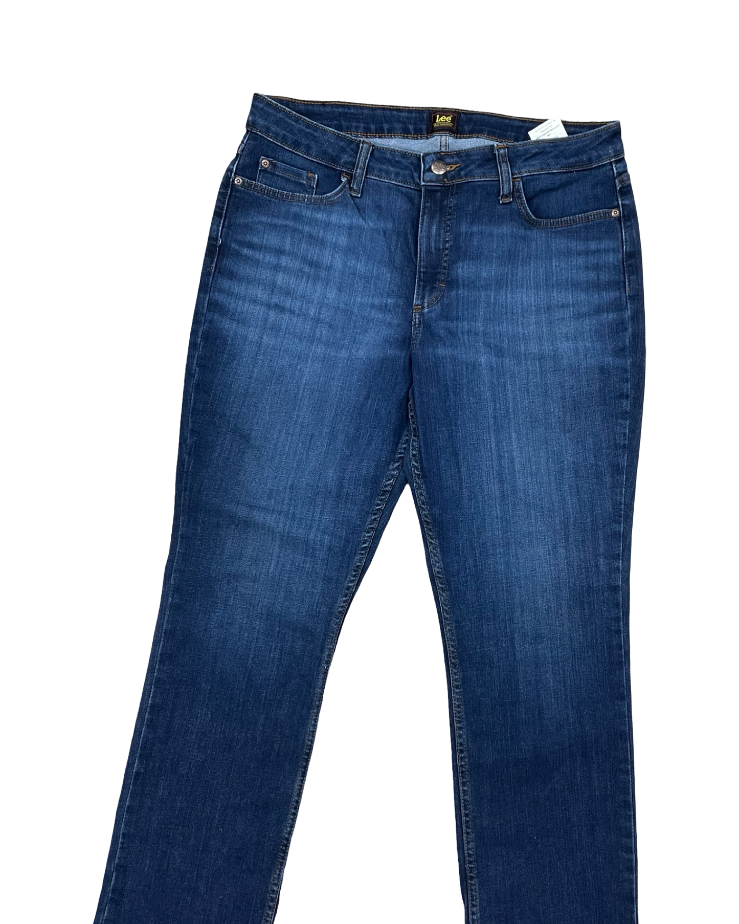 Jeans Boot Cut By Lee In Blue Denim, Size:14