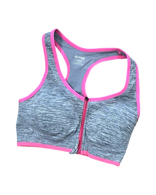 Athletic Bra By Danskin Now In Grey & Pink, Size:M