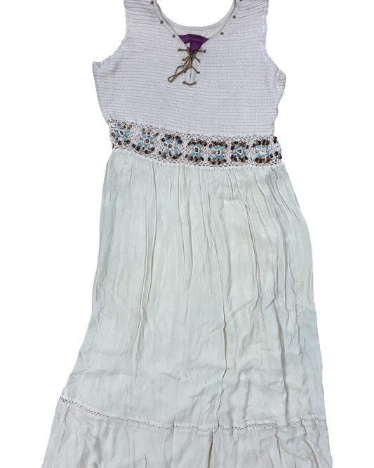 Dress Casual Maxi By Clothes Mentor In Cream, Size:M