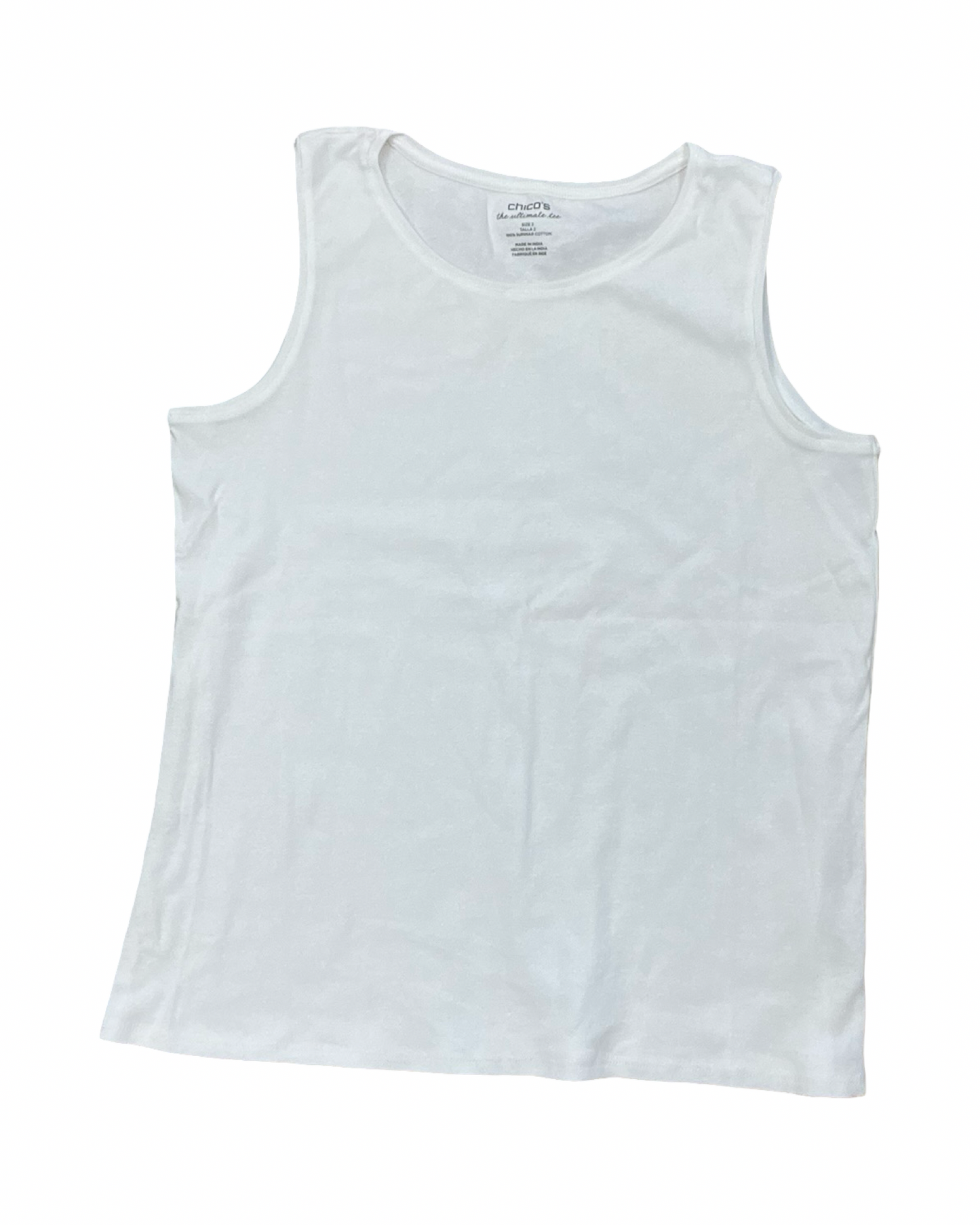 Tank Top By Chicos In White, Size:L