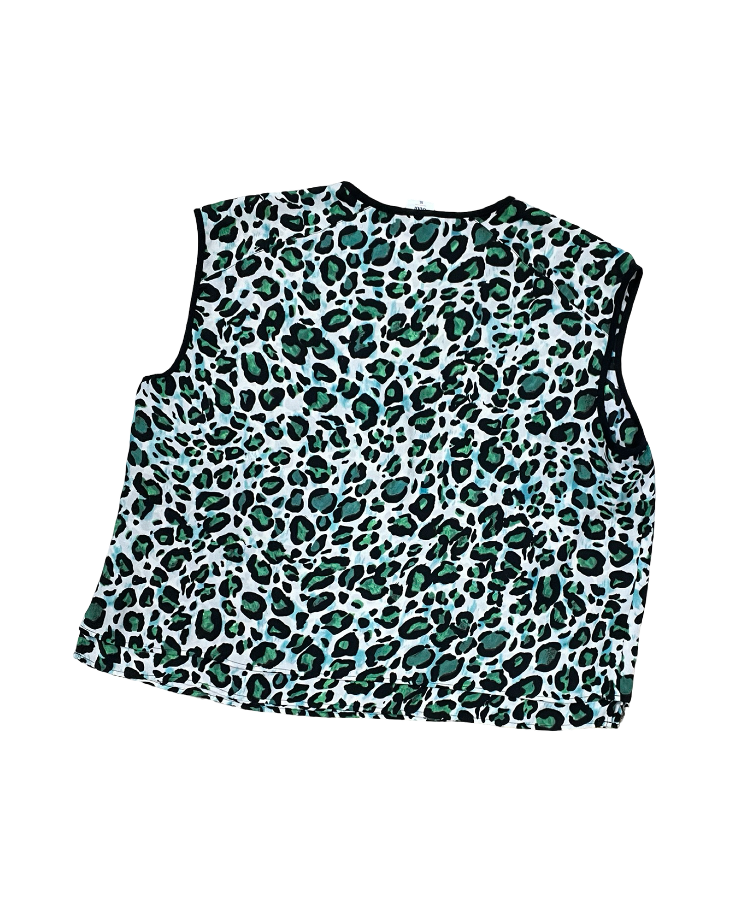 Top Sleeveless By Cabi In Black & Green, Size:Xl