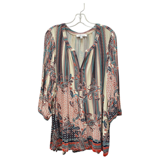 Top 3/4 Sleeve By Rose And Olive In Multi, Size:1X