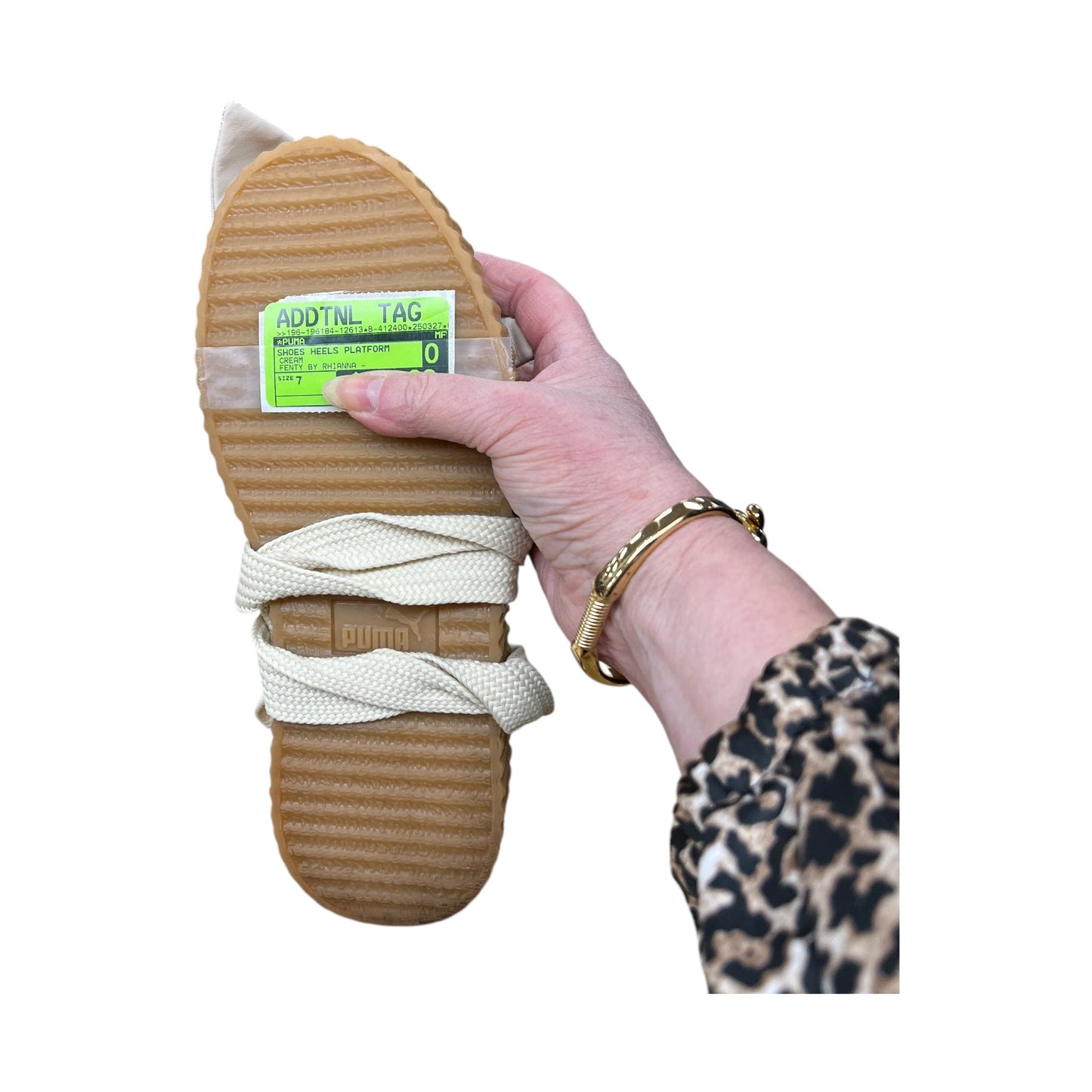 Shoes Heels Platform By Puma In Cream, Size:7