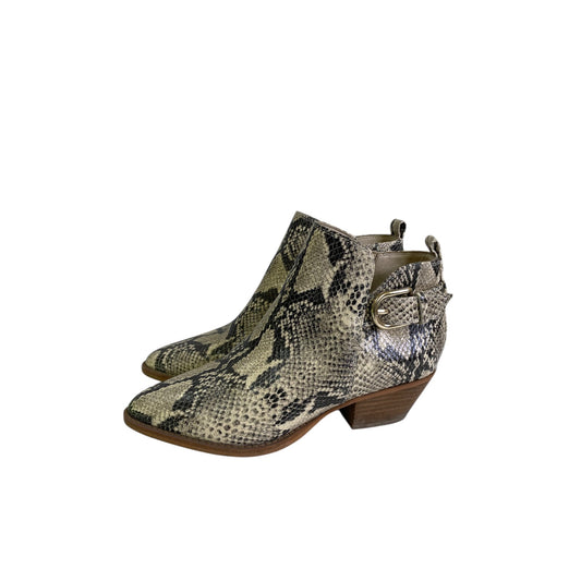 Boots Ankle Heels By Sam Edelman In Snakeskin Print, Size:7