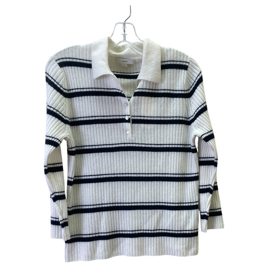 Sweater Cashmere By Vince In Blue & White, Size:L