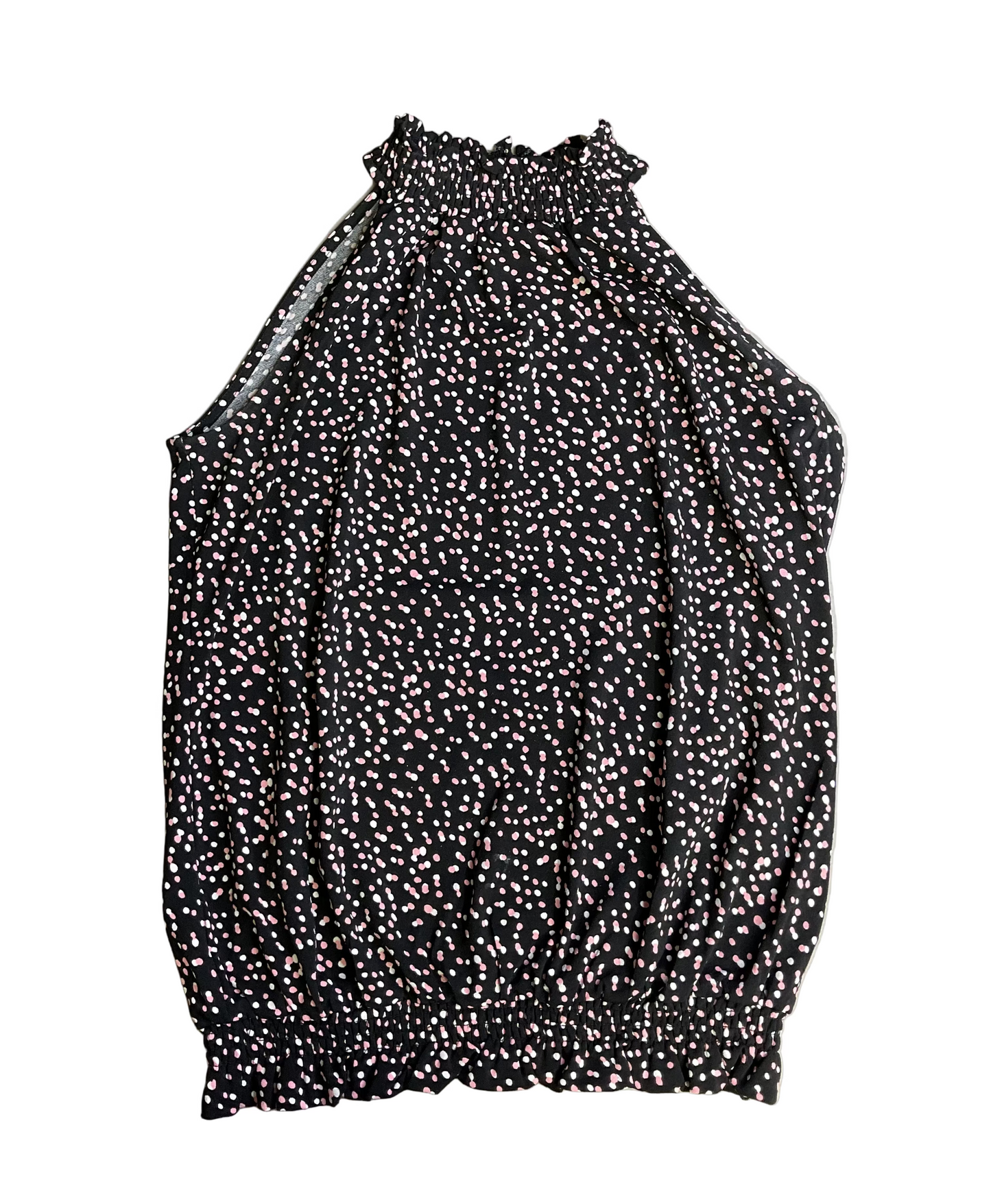 Top Sleeveless By Adrianna Papell In Black & Pink, Size:M