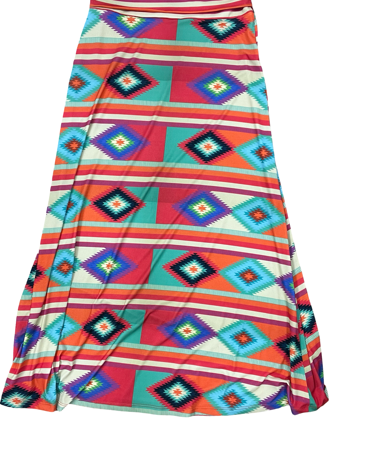 Skirt Maxi By Clothes Mentor In Green & Orange, Size:L