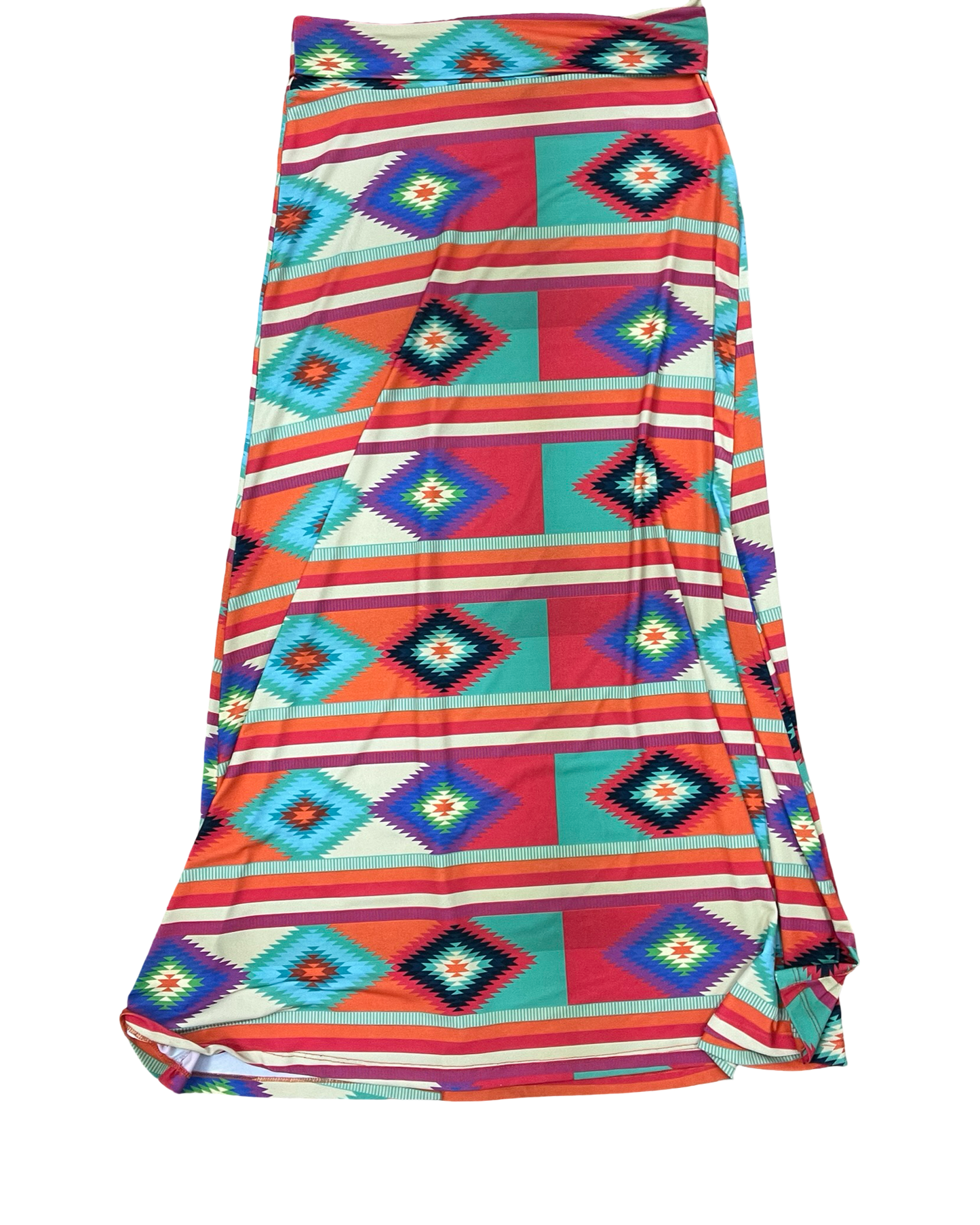 Skirt Maxi By Clothes Mentor In Green & Orange, Size:L