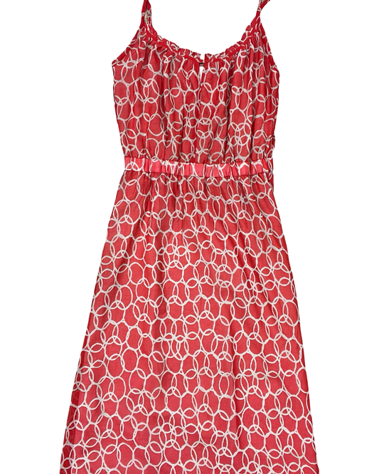 Dress Casual Maxi By Banana Republic In Red & Tan, Size:S