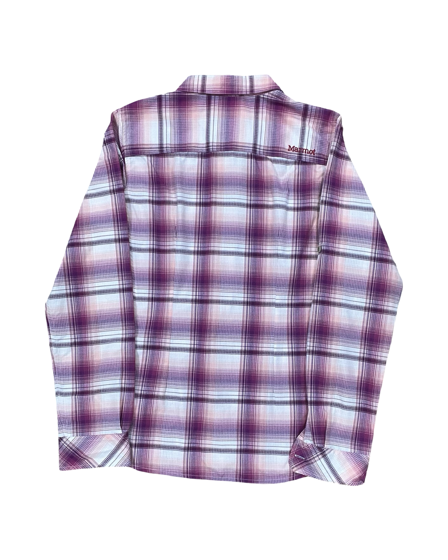 Blouse Ls By Marmot In Pink & White, Size:M