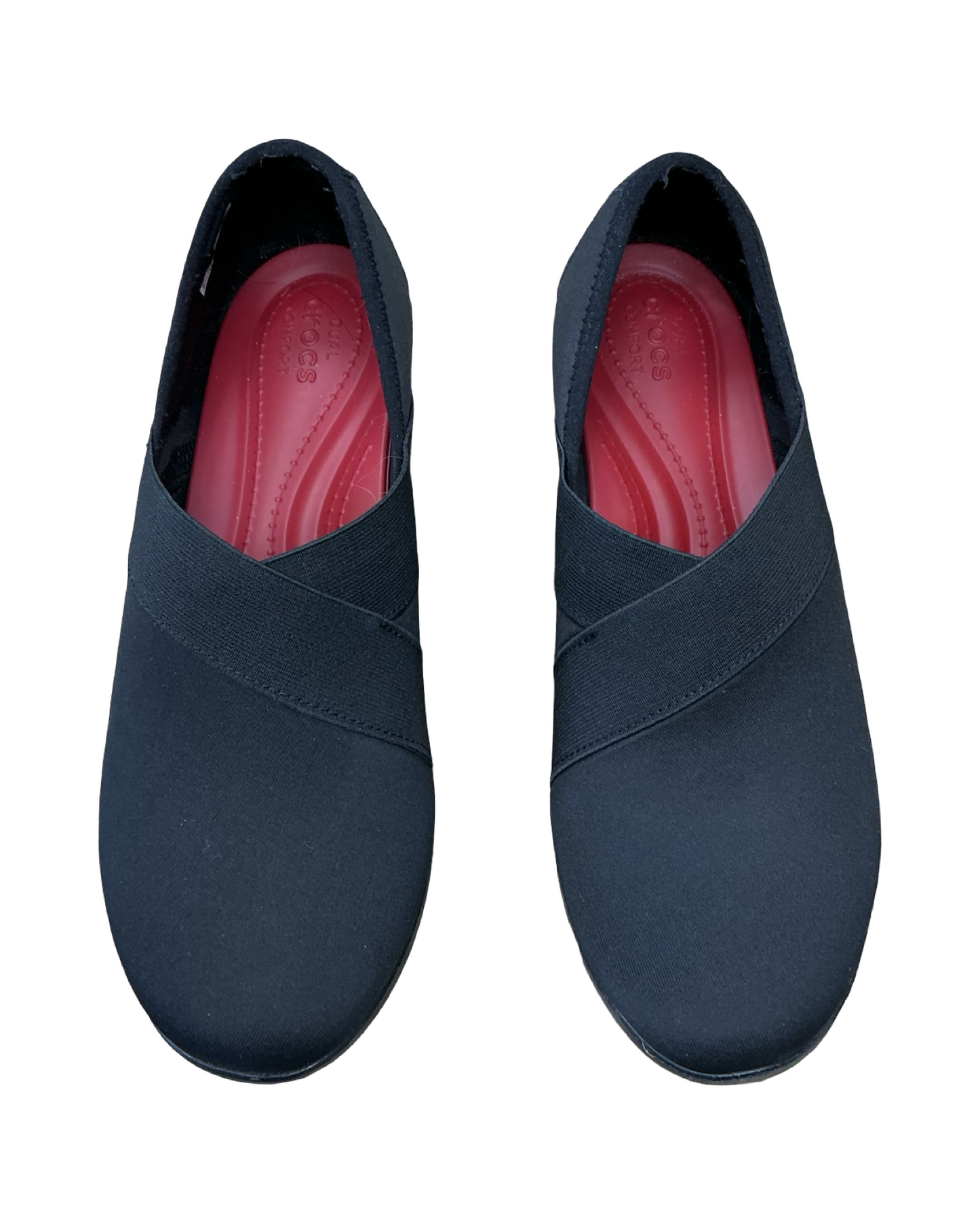 Shoes Heels Wedge By Crocs In Black, Size:9