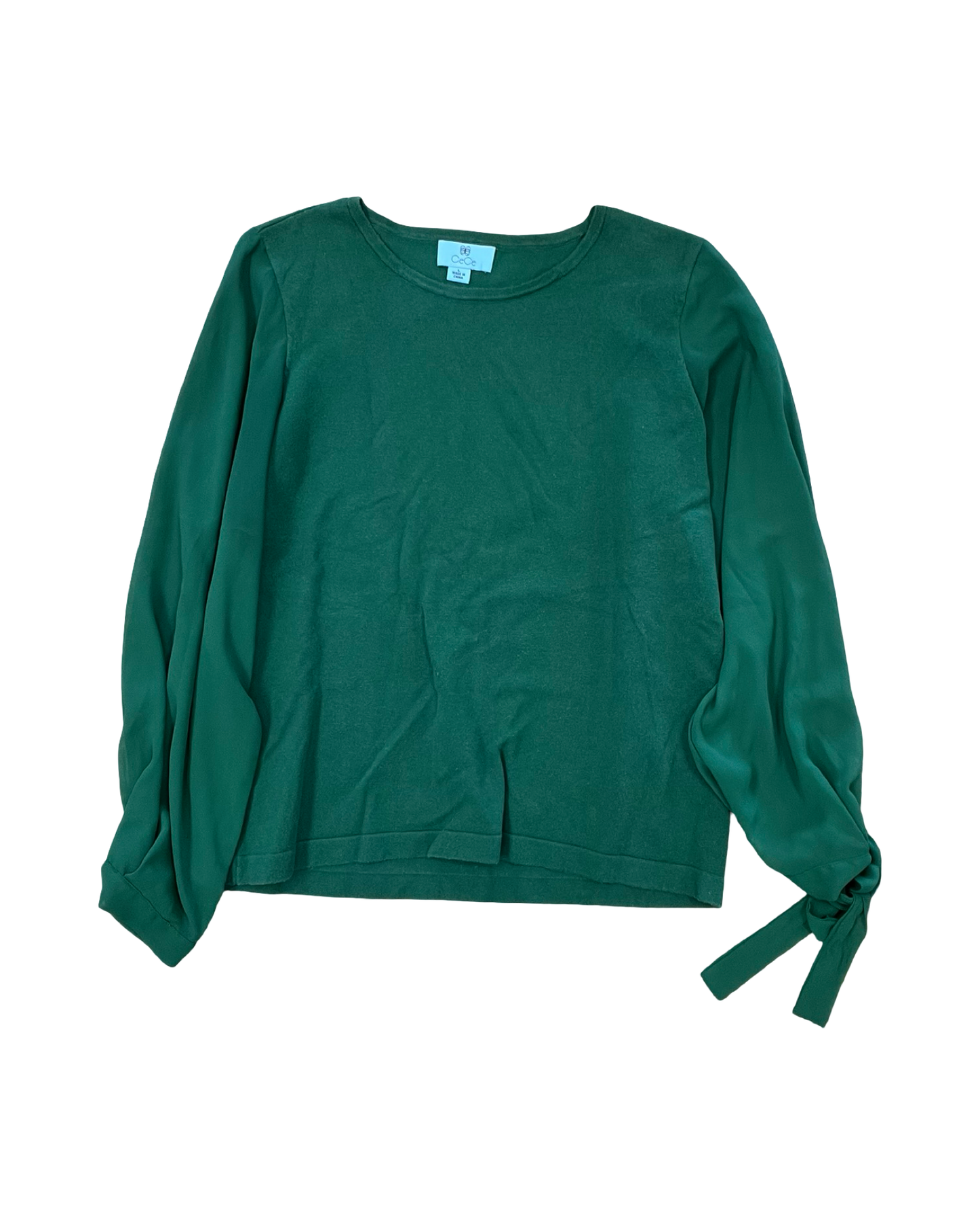 Top Ls By Cece In Green, Size:L