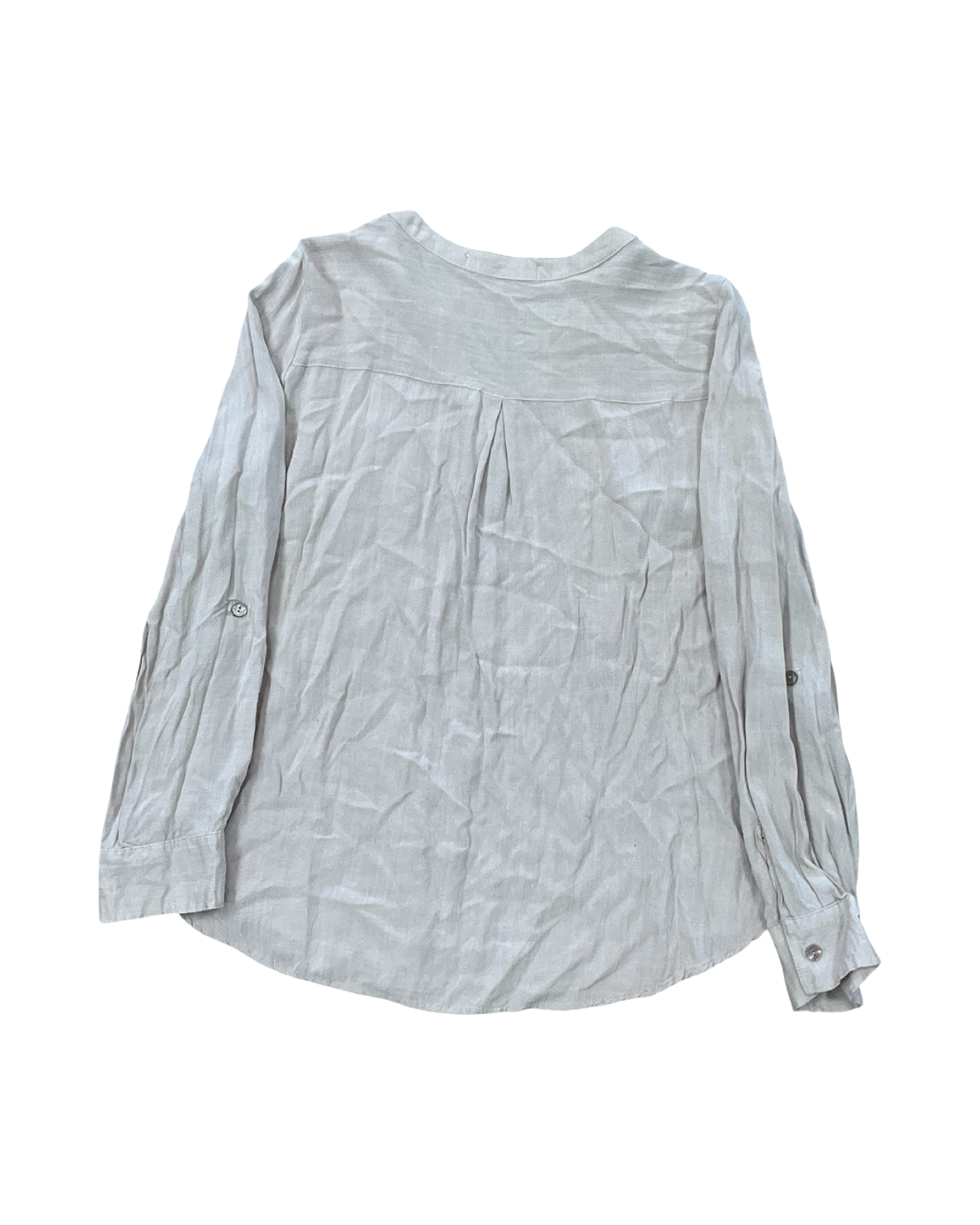 Blouse 3/4 Sleeve By Be Cool In Tan, Size:L