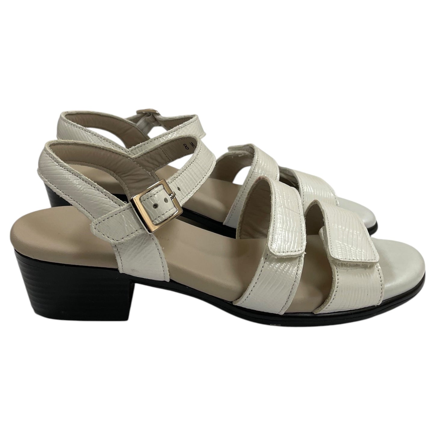 Sandals Heels Block By Sas In White, Size:8