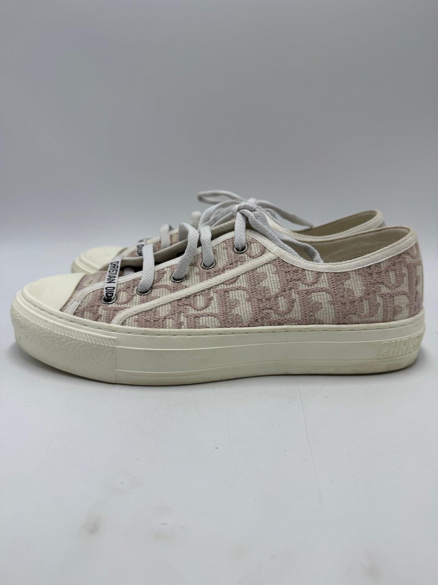 Christian Dior Walk'n'Dior Luxury Sneaker Shoes In Pink, Size: 7.5 (38)