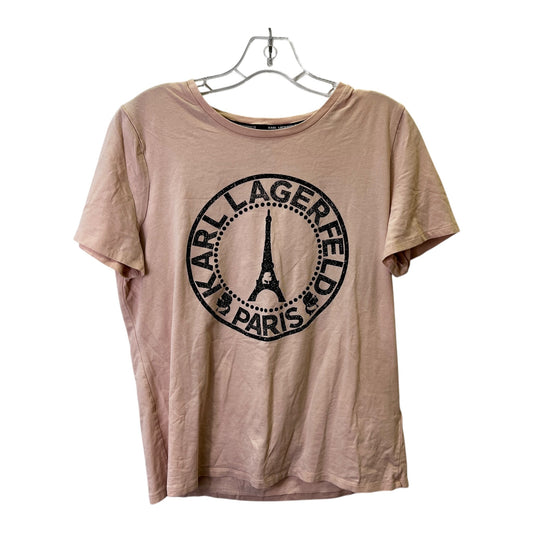 Top Ss Designer By Karl Lagerfeld In Peach, Size:M