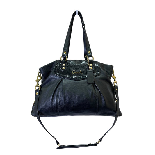 Handbag Designer By Coach In Black, Size:Medium