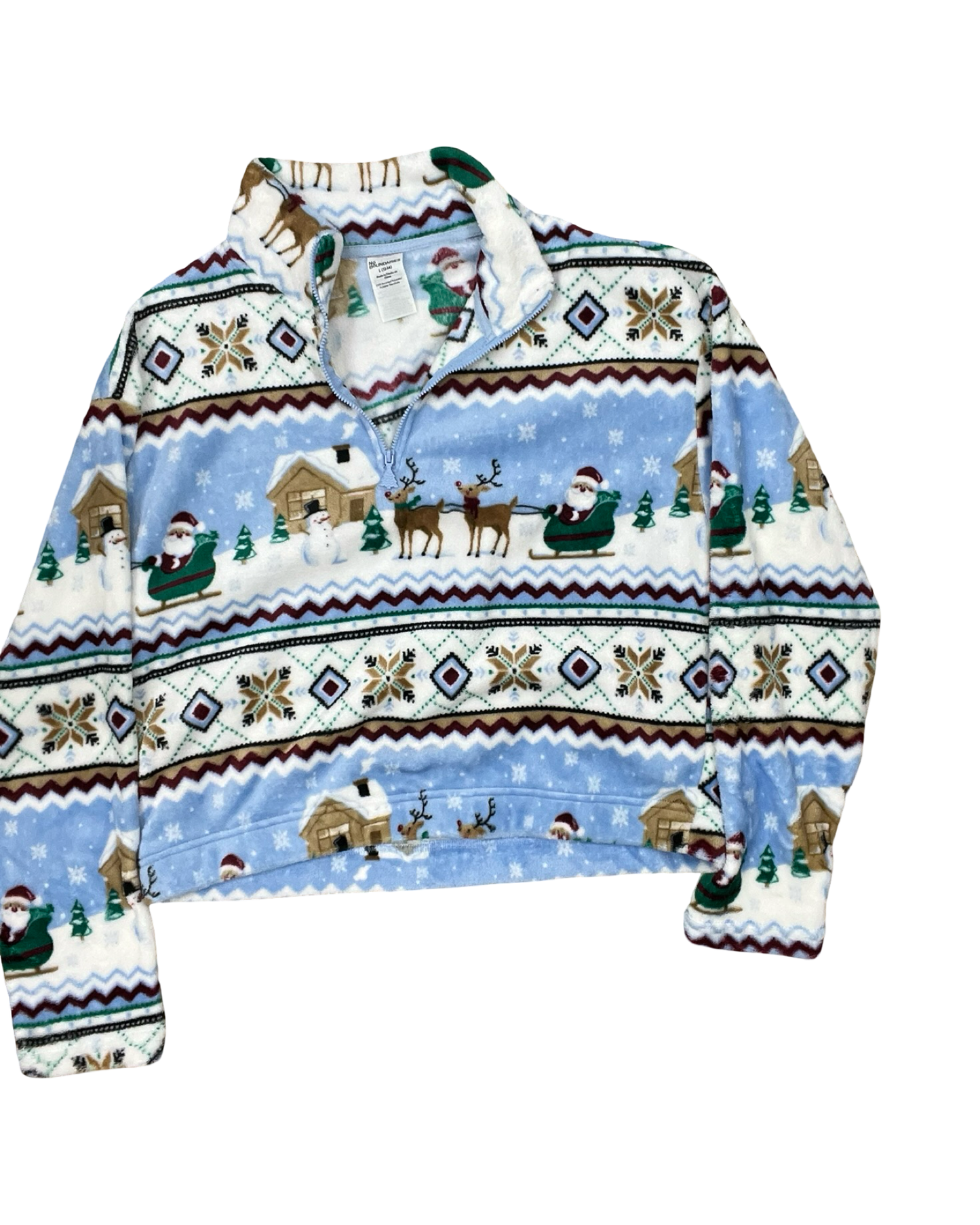 Sweatshirt Crewneck By No Boundaries In Blue & White, Size:L