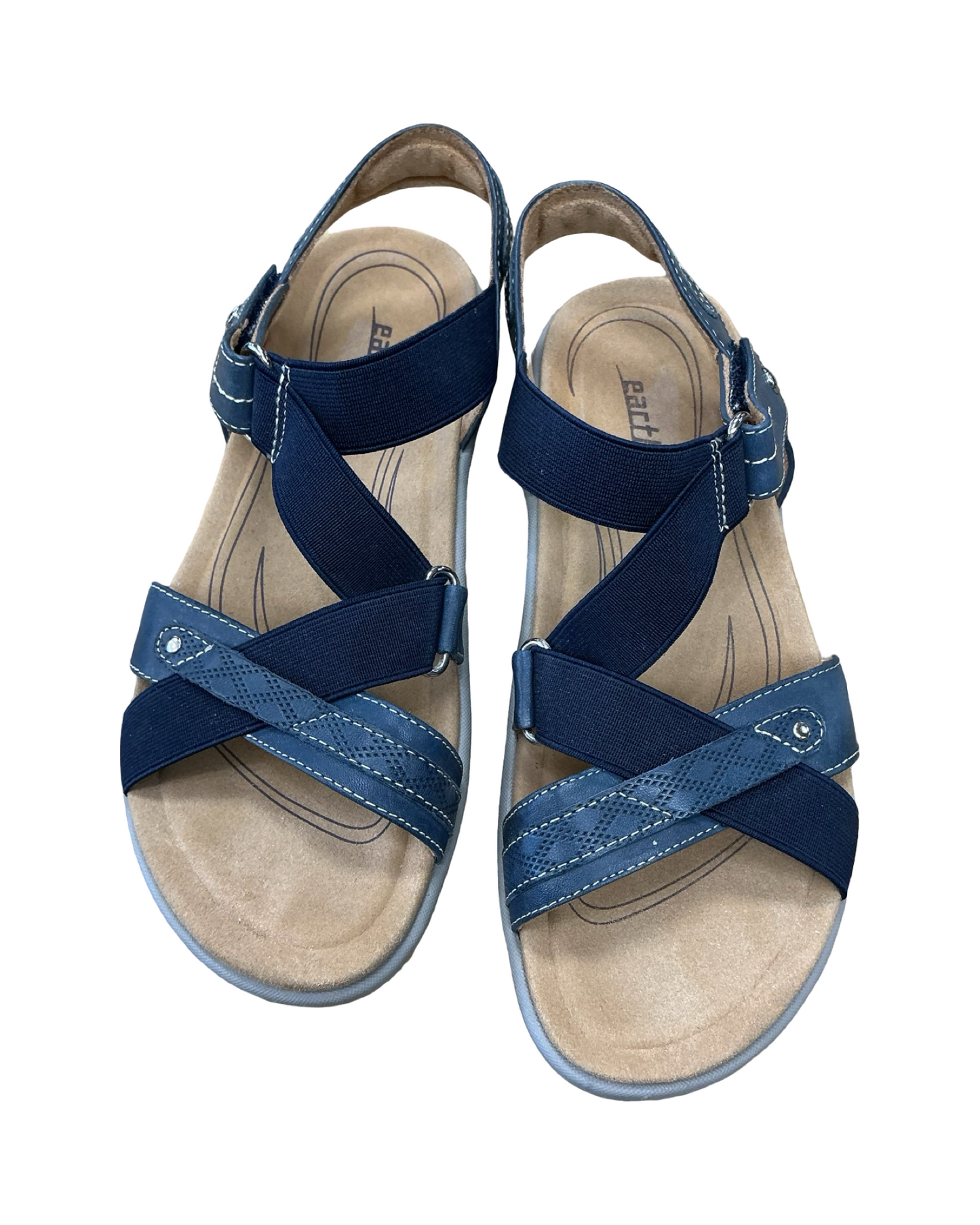 Sandals Flats By Earth In Blue, Size:6.5