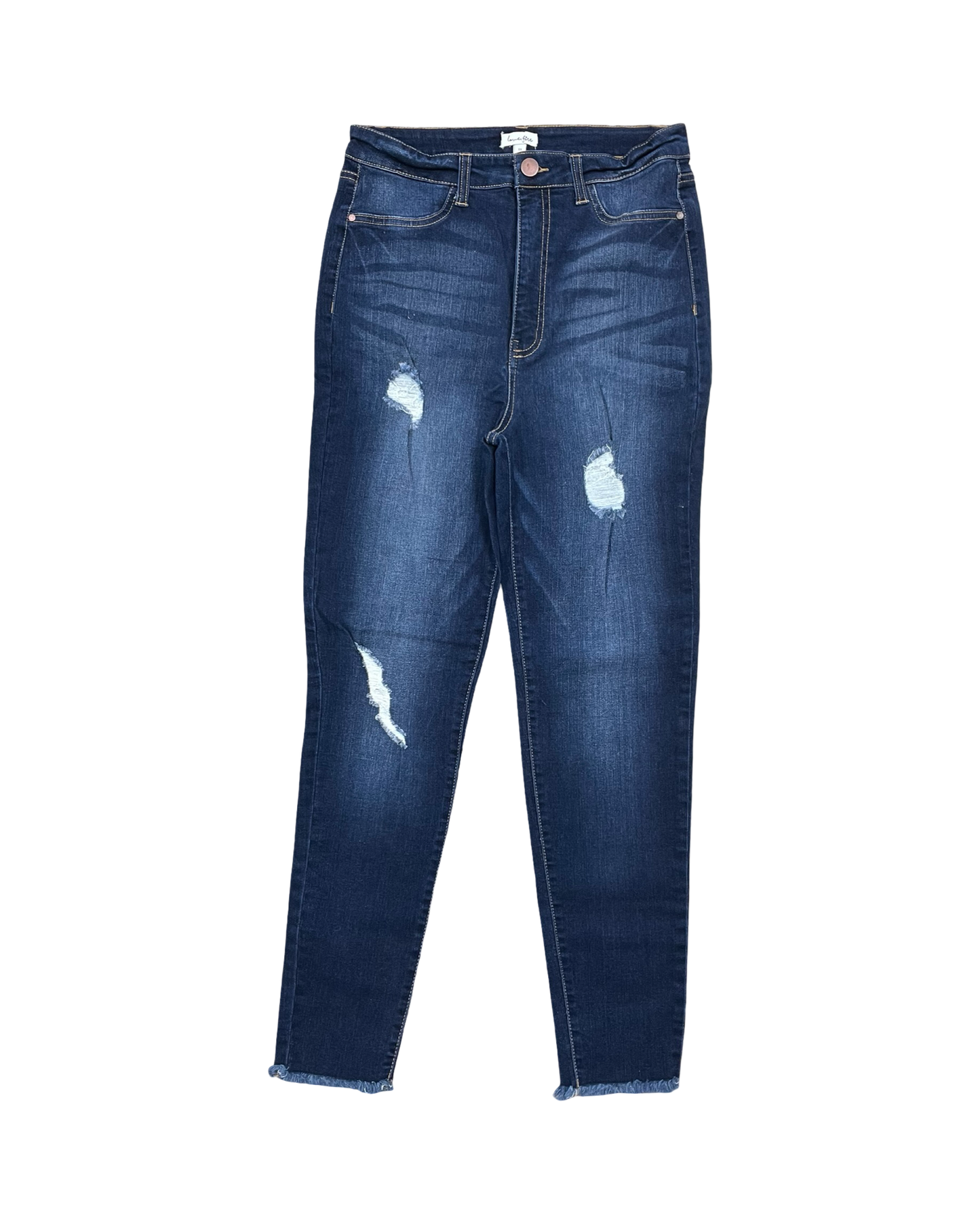 Jeans Skinny By Love Fire In Blue Denim, Size:12