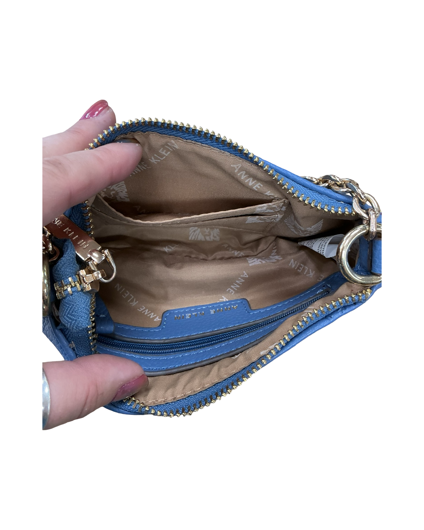 Handbag By Anne Klein In Blue, Size:Small