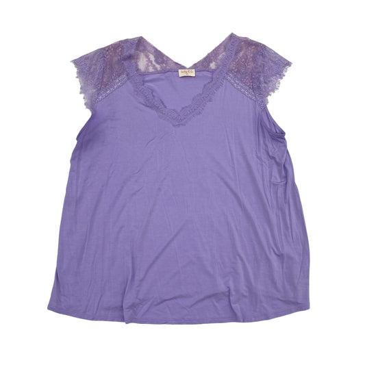 PURPLE    CLOTHES MENTOR TOP SS, Size 2X