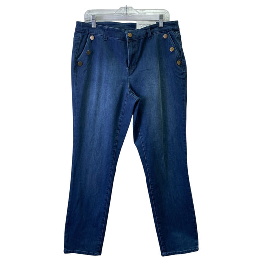 Jeans Straight By Cj Banks In Blue, Size:14