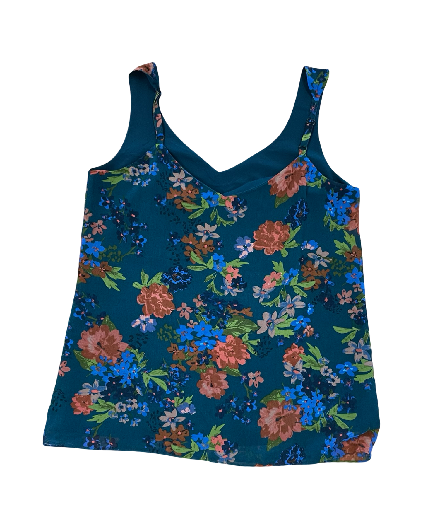 Tank Top By Cabi In Green & Orange, Size:M