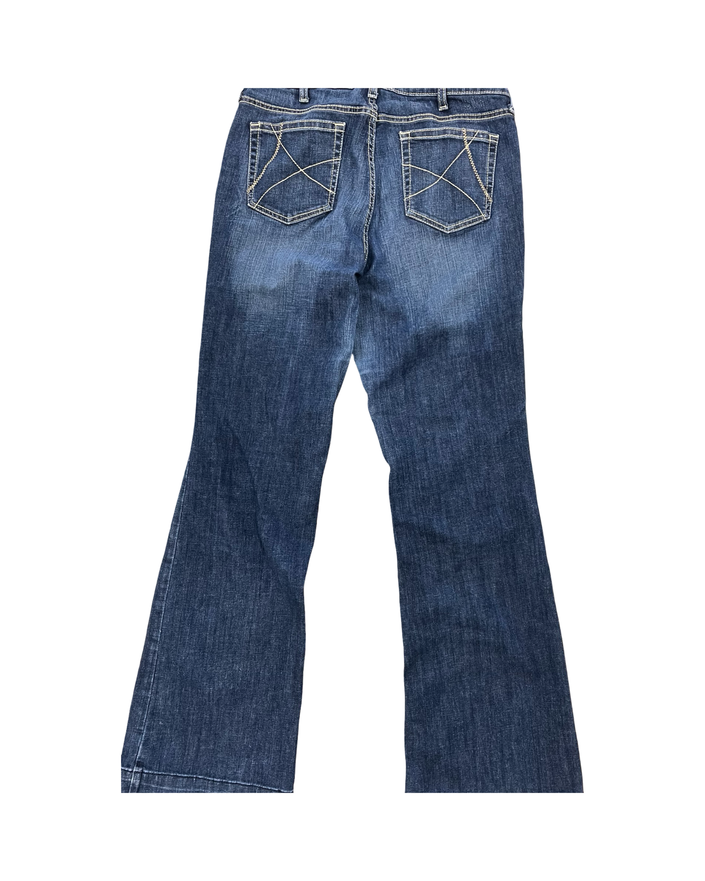 Jeans Boot Cut By Ariat In Blue Denim, Size:12L
