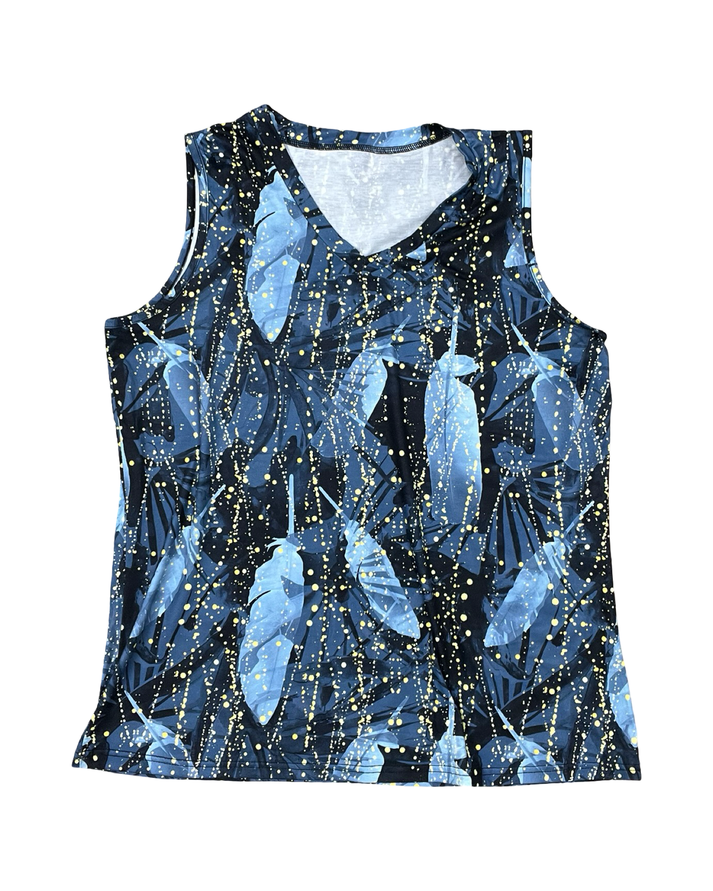Top Sleeveless By Clothes Mentor In Blue & Yellow, Size:Xl