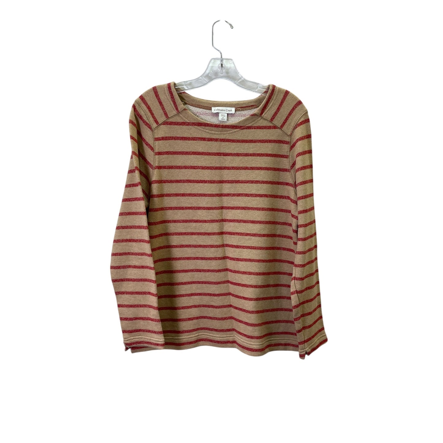 Top Ls By Coldwater Creek In Red & Tan, Size:M