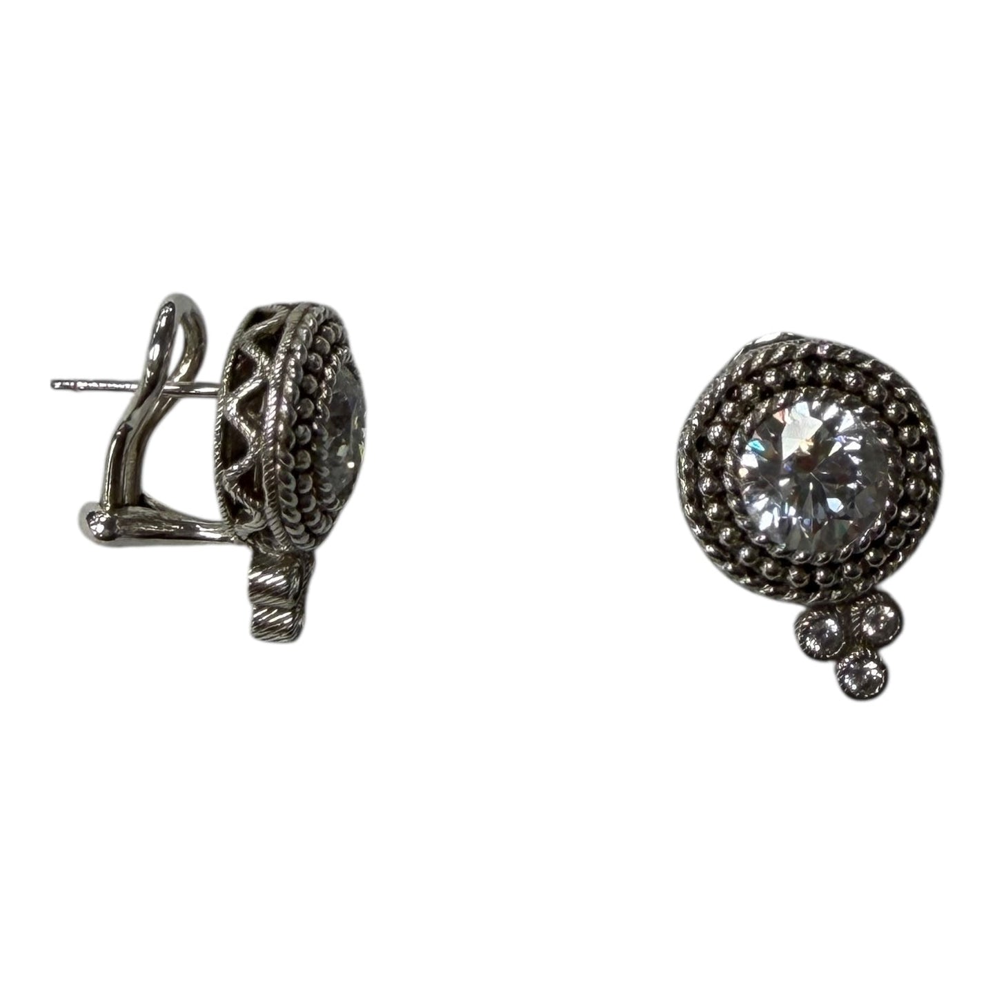 Earrings Designer By Judith Ripka In Silver