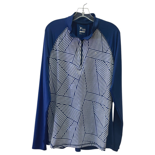 Athletic Top Ls Collar By Old Navy In Blue & White, Size:Xl